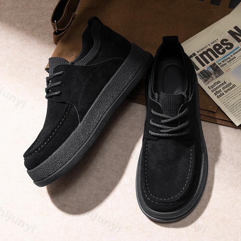 Fashion Suede Leather Men Oxford Shoes British Style Casual Shoes Classic Male Walking Shoes Tenis Masculino Skateboard Footwear