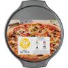 Non-Stick 16 Inch Pizza Pan Heavyweight Steel Durable Oven Safe Baking Dish Scratch Resistant Deep Pizza Tray Homemade Desserts