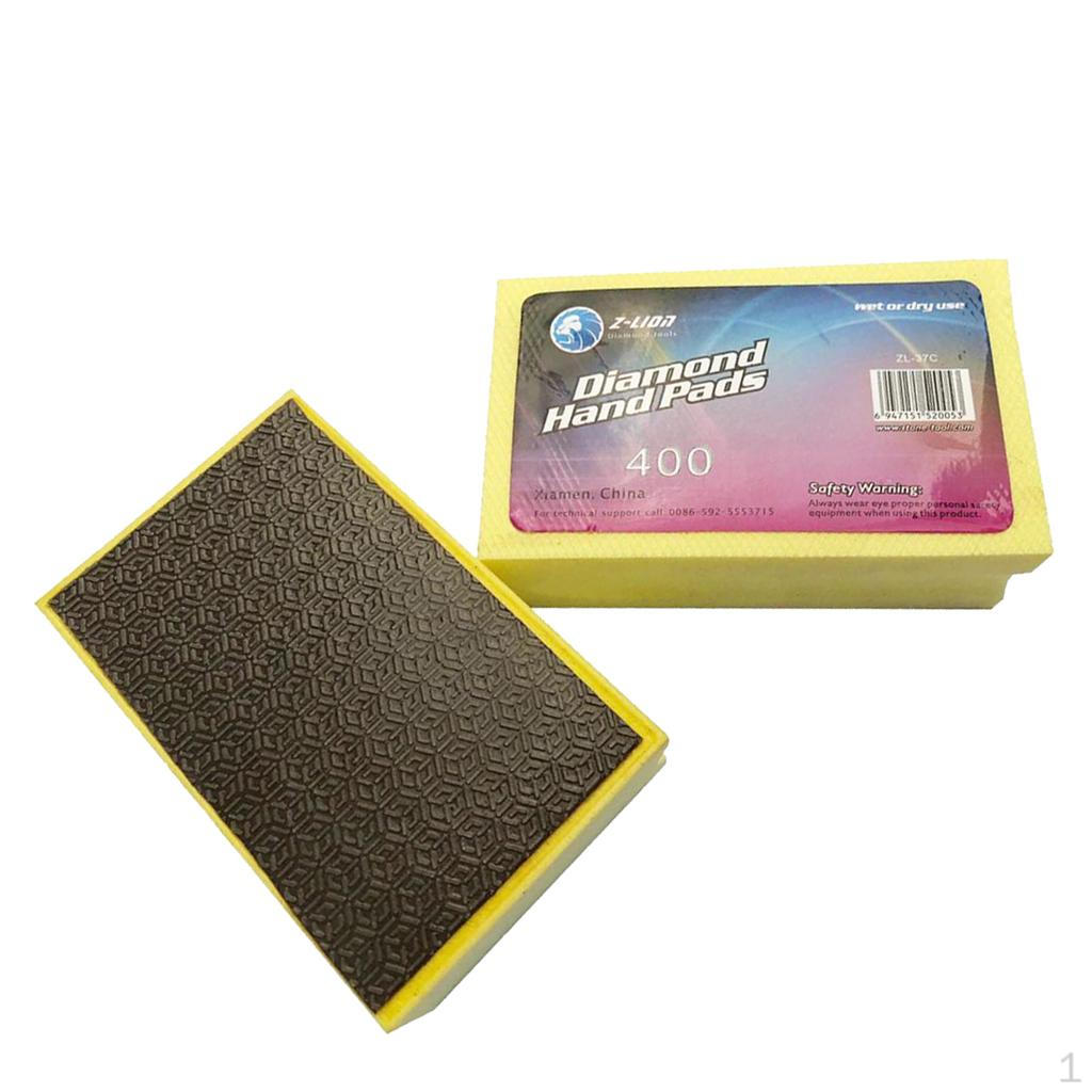 

Diamond Manual Polishing Pad for Granite, Concrete, Marble, Glass 90x55mm Yellow Grit 400