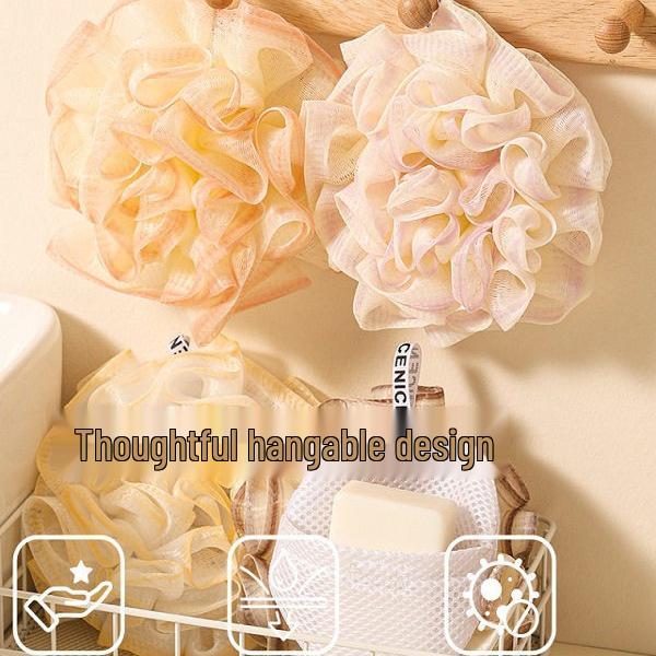 

Luxurious Foaming Bath Mesh: Super Soft Soap Bag for Bath, Hair, and Face Pink Cherry Blossom [1 piece]