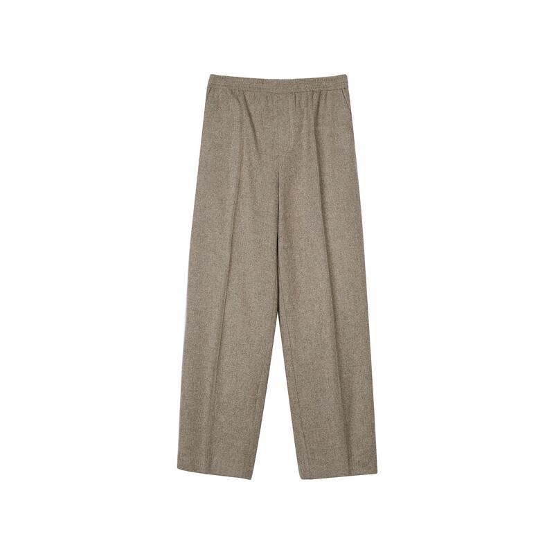 LESS 2024 Autumn Merino Wool Blend Wide-Leg Commuter Pants