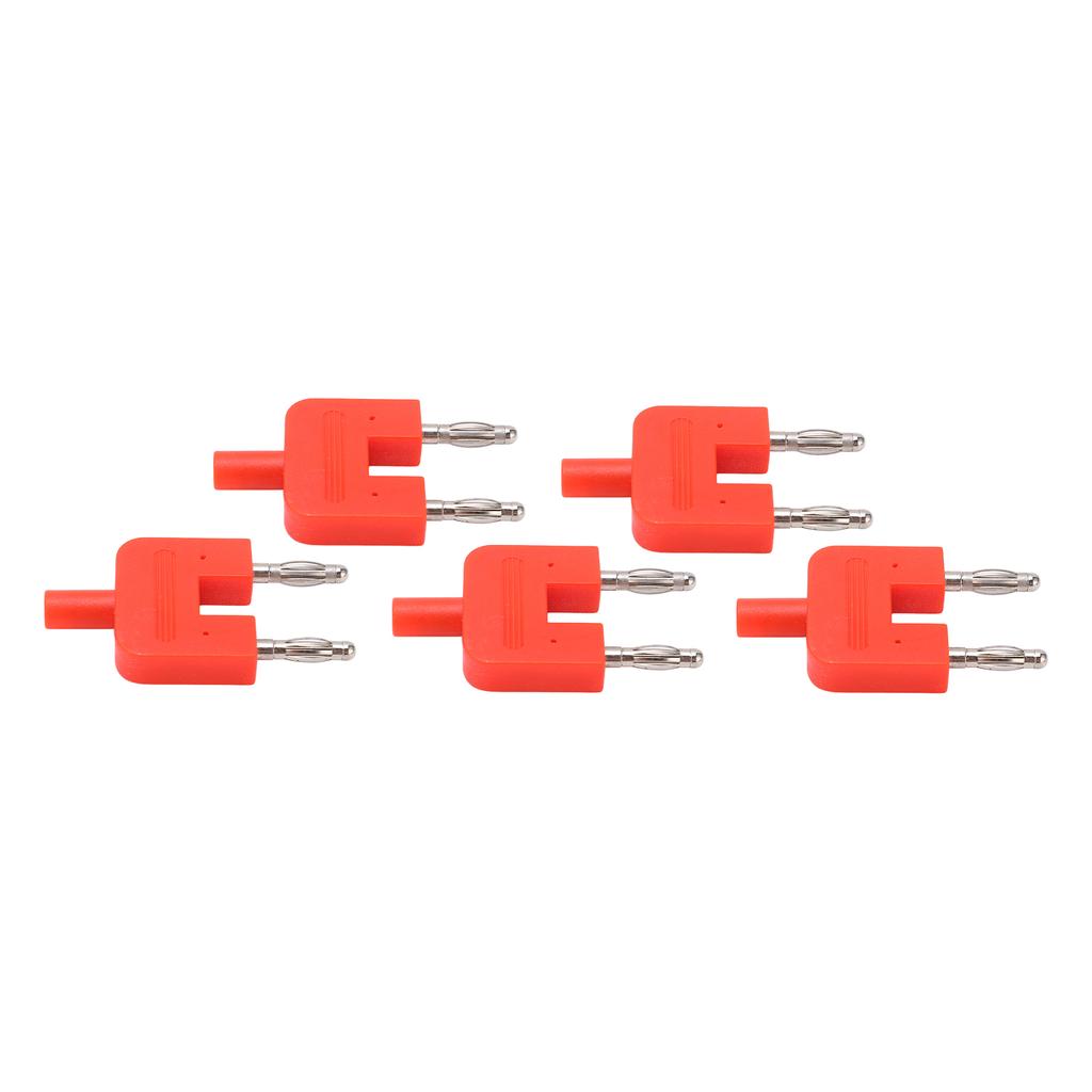 5Pcs Dual Banana Plug Double Row 1 Female To 2 Male Strong Connectivity Good Conductivity Banana