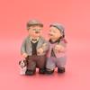 Colorful Elderly Couple Resin Figurine Couple Anniversary Tabletop Decor  Study Desk Display Piece