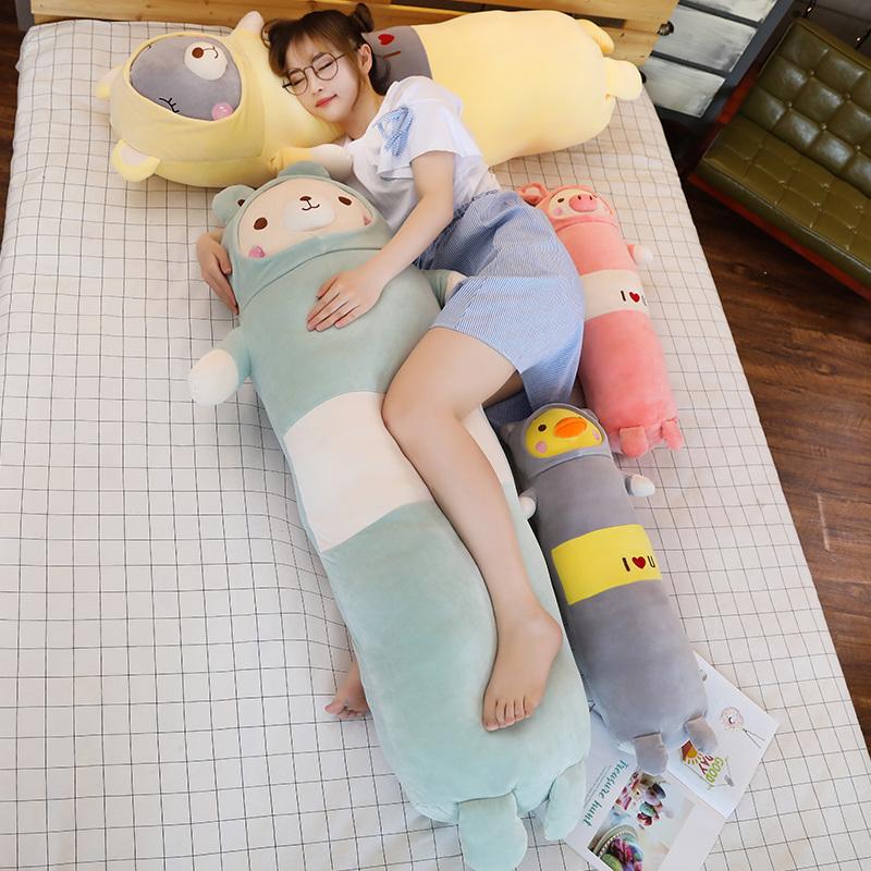 Plush Animals Cat Pig Dog Bear Duck Creative Long Soft Creative I Love You Pillow Kids Sleeping Pillow Plush Stuffed Lover Gift