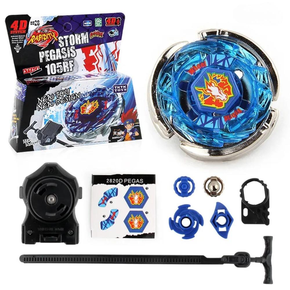 Takara Tomy 4D Metal Fusion Spinning Top Set With Launcher, Battling Gyro Toy, Interactive Gift (Random Parts)