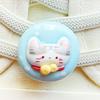 Cartoon Cat Shoelace Buckle for Children's Air Force 1 Skate Shoes - White Accessories Pendant