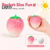 Decompression Toy 1/2Pcs Stress Relief Strawberry Squeeze Toy, Color Changing Portable Ball Sensory Simulated Fruit Pinch Fidget Anxiety