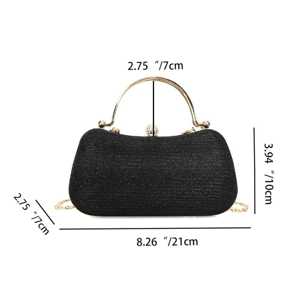 1Pcs New Clutch Bag Evening Bag Dinner Bag Egg Shape Chain Purse Shoulder Beaded Women Handbags for Wedding Party