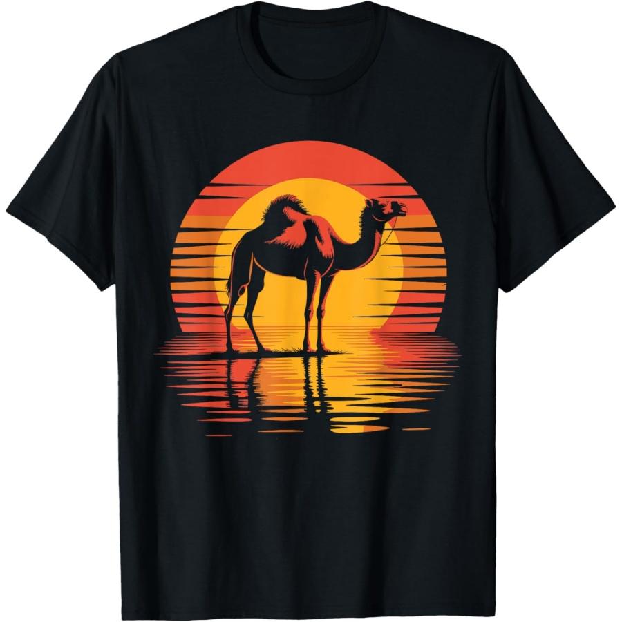 Верблюжий Ретро Стиль Верблюжий Винтажный Мужской Женский Детский Футболка S