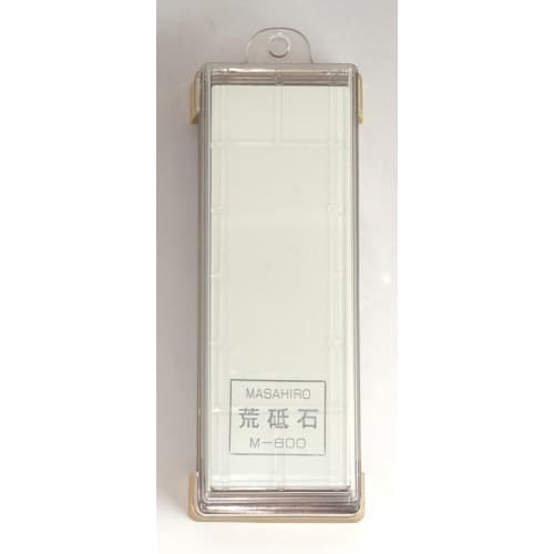 Masahiro Stainless Steel Double-Sided Whetstone (Rough/Finish) with Storage Case, 40173