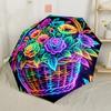 Forest Floor Elegance Automatic Umbrella Folding Umbrella with 8 Ribs Sturdy Construction All-Season Travel Elegant Umbrella Spiritual Gift