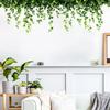 Kreativní Samolepka na zeď se zelenou rostlinou a liánou, Samolepicí, Odnímatelná PVC Samolepka na zeď pro dekoraci stěny v ložnici a obývacím pokoji