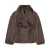 Women's Faux Fur Fuzzy Coat Casual Fluffy Long Sleeve Lapel Shaggy Jacket Winter Furry Open Front Short Coat