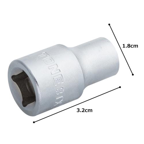 TONE E-type Torx Socket 3TX-E10 Drive 9.5mm (3/8") E10