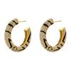 ZHUKOU 4 styles of earrings/studs with zirconia and snake motifs Atmospheric and glamorous earrings for women: VE1321-VE1324