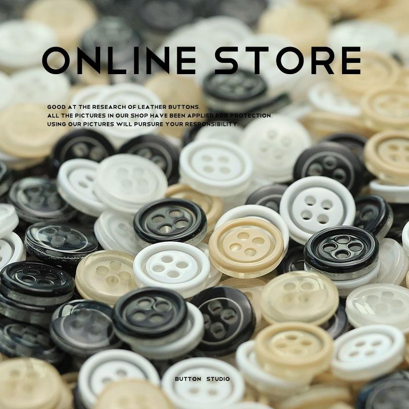 Four-Eye Transparent Double-Layer Resin Button Knitted Cardigan Dress Children'S Shirt Top Sleeve Collar Button