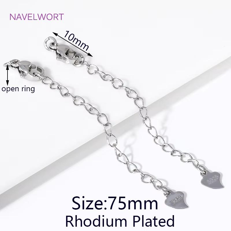 

18K Gold Plated Extension Chains For Jewelry Making,Extended Tail Chain With Spring Clasps Connectors,DIY Bracelets Accessories 1 Piece