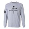Redeemed Cross Nails Men's American Sleeve T-Shirt Graphic T-Shirt