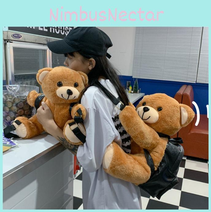 Bear Backpack Plush With Large Storage For School And Travel Special Characters Included