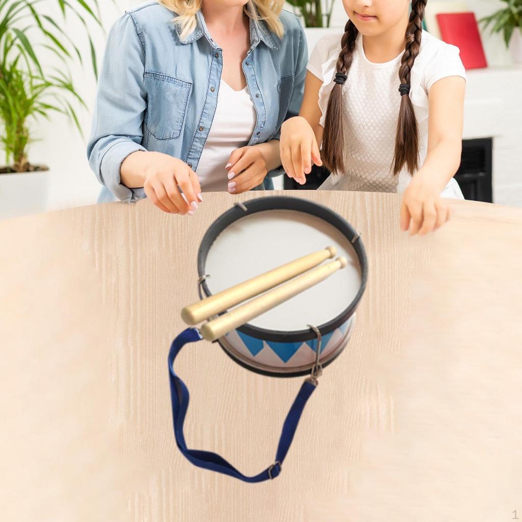Kids Snare Drum Set Toy 2 Sticks Learning Percussion Instrument Music Art for