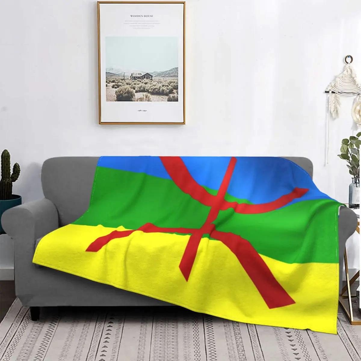 3D Print Kabyle Carpet Blankets Breathable Soft Flannel Winter Bohemia Amazigh Berber Throw Blanket for Couch Home Bed Gifts 75x90cm