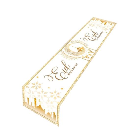 Table Runner Ramadan Decoration Super Soft Wear Resistant Extra Long Dinning Table Cover Ornament Mubarak Party Supplies