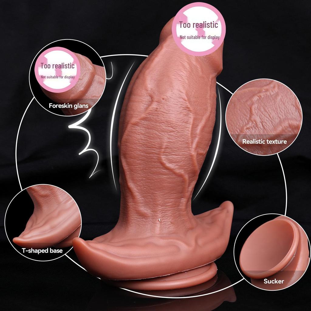 Silicone Female Dildo Toy for Cross-Dressing and Foreskin Simulation