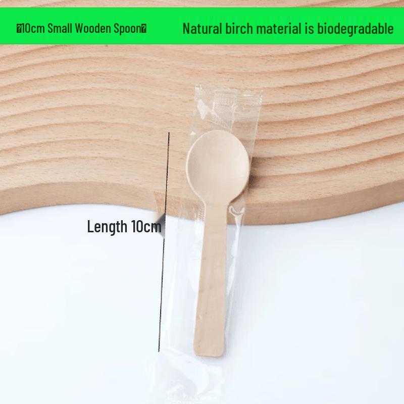 SIVIR Disposable Wooden Ice Cream Spoons