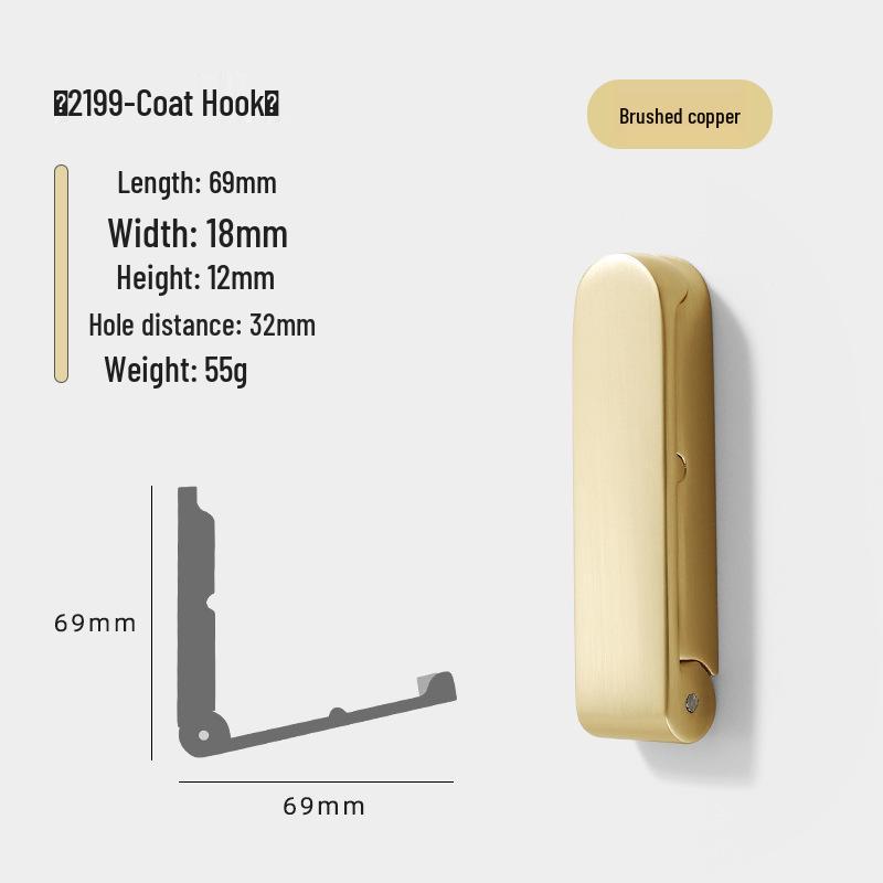 Modern Minimalist Foldable Zinc Alloy Coat and Hat Hook