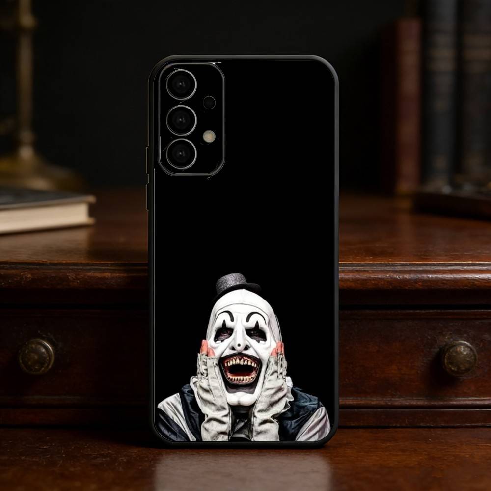 

Art the Clown horror T-Terrifier phone Case For Samsung S25,24,21,22,23,30,Ultra,20,Plus,Fe,Lite,Note Soft Black Cover Samsung S24