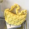 Fashion Quilted Top-Handle Bag Cloud Pleated Bubbles Commute Bag Casual Simple Shoulder Bag Elegant Solid Color Crossbody Bag