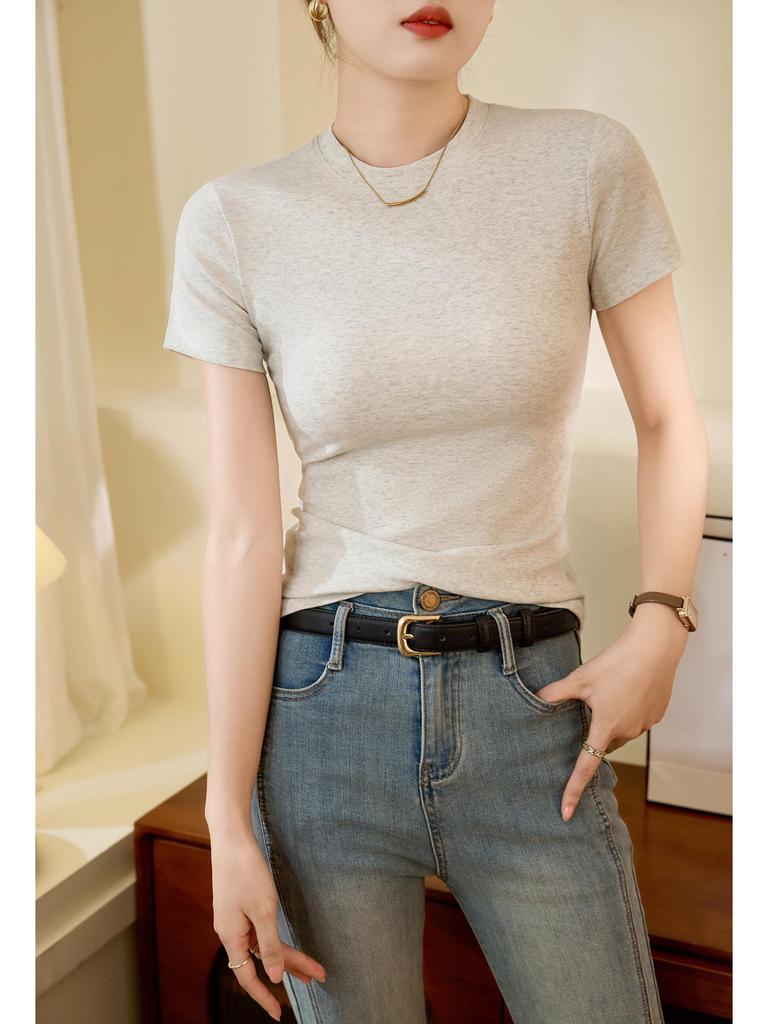 2026 Premium Women's Slim-Fit Short-Sleeve Cotton T-Shirt