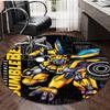 1pc Bumblebee5 Design Printed Area Round Carpet for Bedroom Living Room Home Decor Rugs Mat Non Slip Mat Rug for Bedside