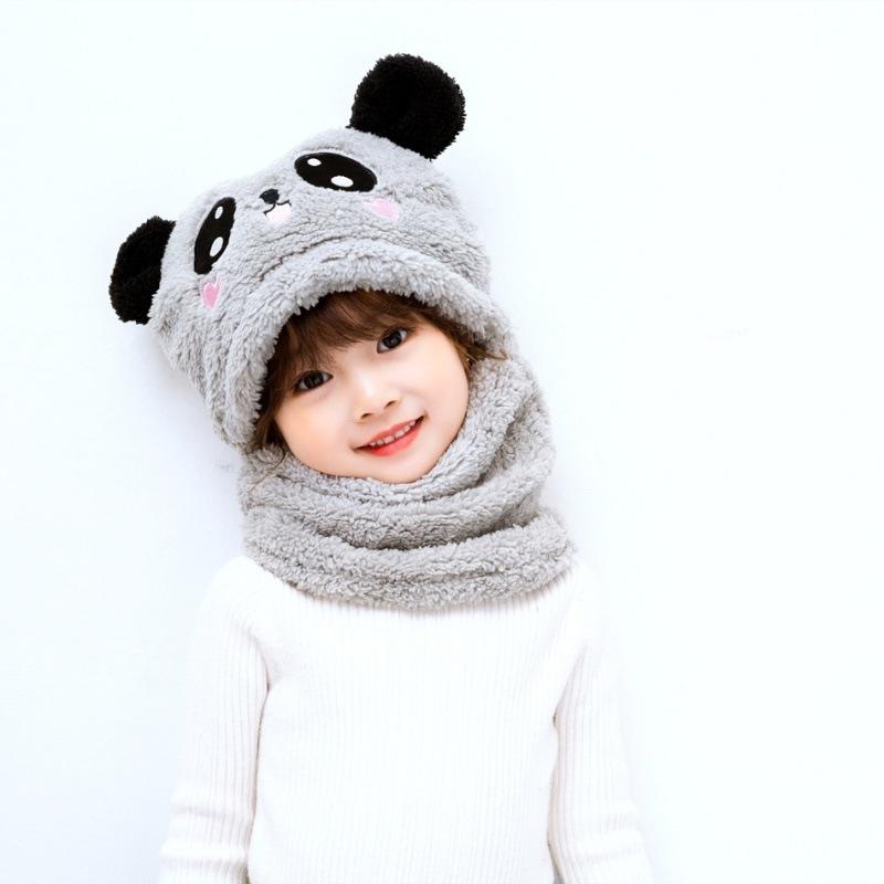 2-8 Years Old Baby Winter Hat Fleece Lined Girls Boys Infant Caps for Kids Earflap Scarf Knitted Beanie Balaclava Skull Caps
