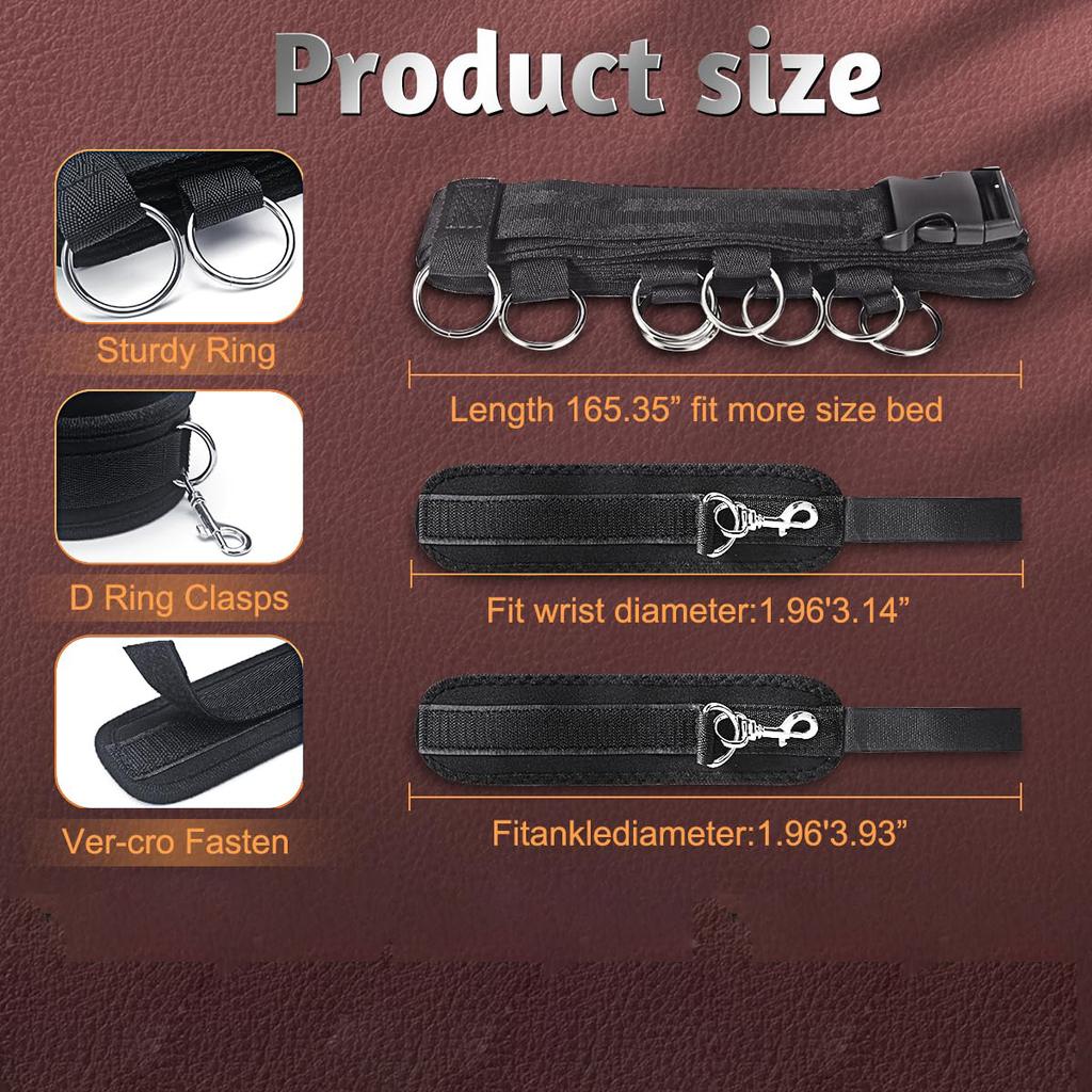 SM Bed Restraints Sex Kit Adult Sex Toys Couples Bed Mattress Bondage Straps Whip Sex Game Bondage Kit Bed Restraints Gear
