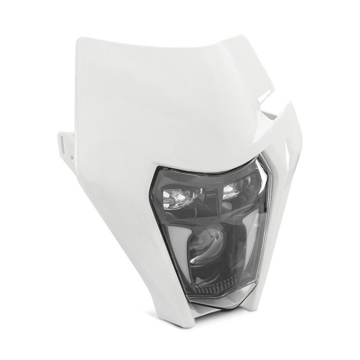 Phare LED + plaque pour KTM EXC / EXC-F / Freeride / Enduro / SMC 14-25 SW3 blanc