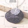 Gun Black Leaf Pendant Necklace – Hollow Design for Women – Cross-border Fashion Statement