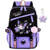 Witch Hunting Squad Korean Print High School Student Campus Backpack Outdoor Purple Backpack
