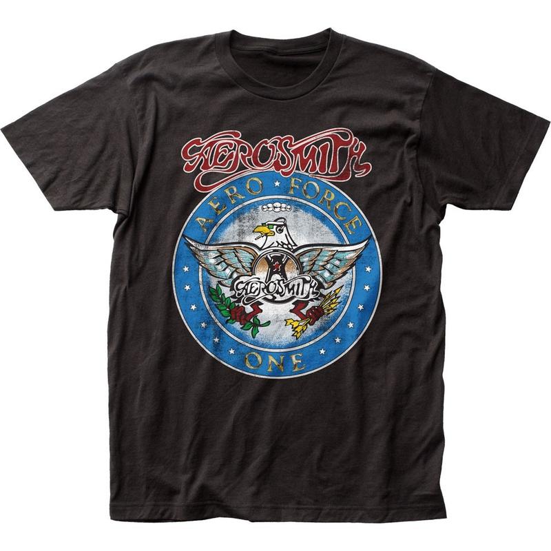 Aerosmith Aero Force Unisex T-Shirt Music Classic Concert Rock Band Tee New Black
