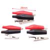 12Pcs 28MM Black Red Blue Black Yellow Soft Plastic Coated Testing Probe Mini Alligator Test Clips