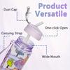 1/3/5/10PCS 750ML Capybara Straw Cup Cute Cartoon Water Bottle with Carry Strap Leakproof Portable Drinking Cup Kids Bottle