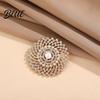 Brooch Pin Sunflower for Women Rhinestones Inlaid Badge Decorative Collar