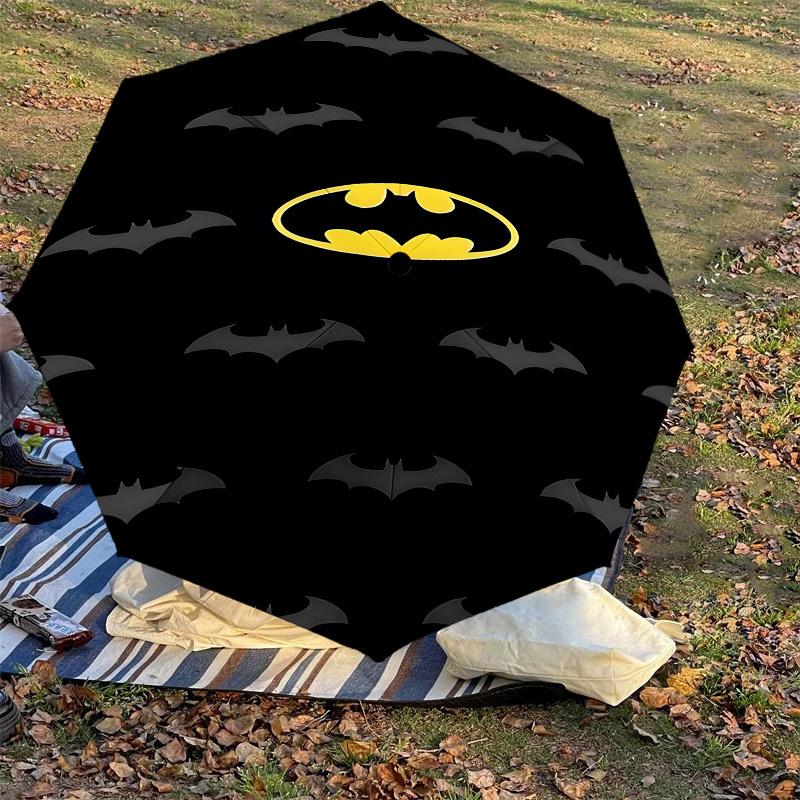 1PC Warner Batman logo Automatic Open/Close Umbrella with Windproof, 96-Rib Sturdy Canopy, Durable Ribs1313A