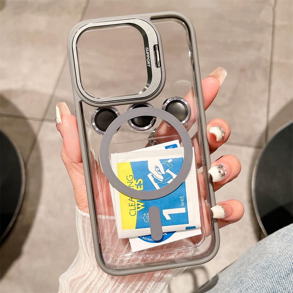 

Luxury Magnetic Stand Glass Lens Protection Phone Case For For Iphone13 14 15 16 11 12 Pro Max Plus Magsafe Shockproof cover For iPhone 13 Pro