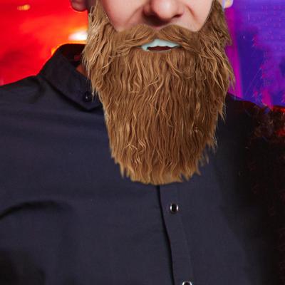 Falscher Bart Halloween Haarteil für Männer Bequemes Elastisches Cosplay-Accessoire Maskerade-Party