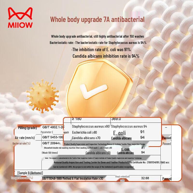 MaoRen Fleece Lined Combed Cotton Thermal Underwear Set