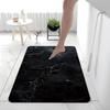 Nordic Marble Absorbent Bath Mat Bathroom Entryway Non-Slip Floor Rug Washable Square Design