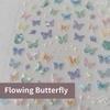 Fashion Delicate Butterfly Wing Streamer Laser Stickers Advanced Embossed Nail Art Stickers Colorful Butterfly Fairy Stickers