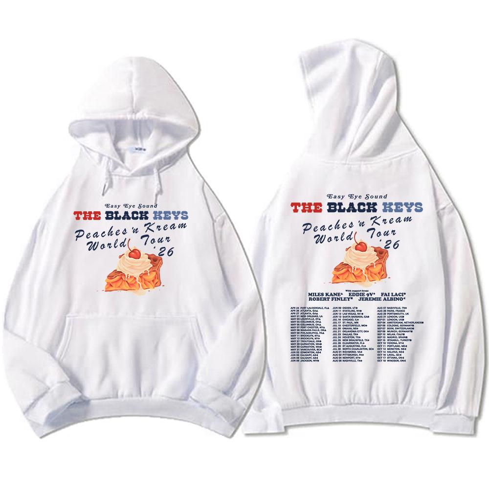 PEACHES 'N KREAM WORLD TOUR 2026 Hoodies Rock Band THE BLACK KEYS Sweatshirt Long Sleeve Fleece Hooded Pullovers Men Women Merch