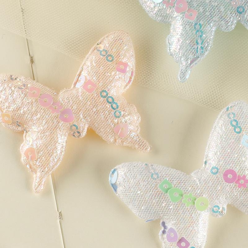 Three-Dimensional Butterfly Multi-Color Badge Embroidery Sticker Sequins Butterfly Accessories Hairpin Cloth Label Clothing Accessories Patch Sticker